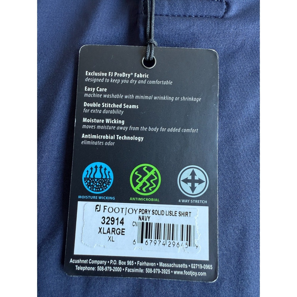 FootJoy Mike Scioscia Golf Polo Shirt Blue Mens XL Sporty Preppy Gorpcore NWT - Picture 10 of 14